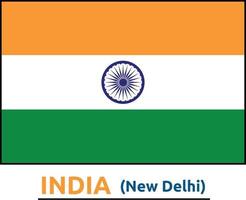 drapeau indien entièrement modifiable et évolutif vecteur