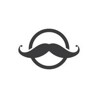 vecteur de modèle de logo moustache