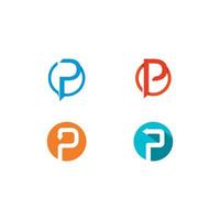 p lettre logo modèle logo vecteur icône illustration