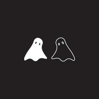 ensemble d'illustration d'icône vectorielle logo fantôme effrayant vecteur