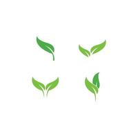 logos de vecteur d'élément nature écologie feuille verte