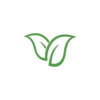 modèle de logo de feuille d'arbre écologique vecteur