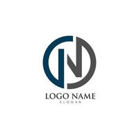 n lettre logo modèle vecteur icône illustration