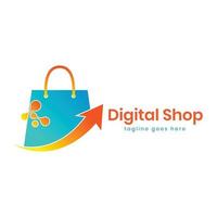 création de logo vectoriel de boutique en ligne. parfait pour le commerce électronique et l'élément Web du magasin