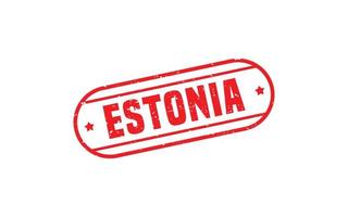 Caoutchouc de timbres d'Estonie avec style grunge sur fond blanc vecteur