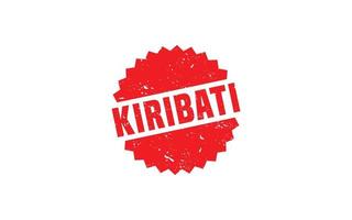 timbre kiribati en caoutchouc avec style grunge sur fond blanc vecteur