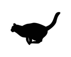 vecteur de modèle de silhouette de chat