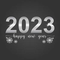 argent bonne année 2023 vecteur gratuit