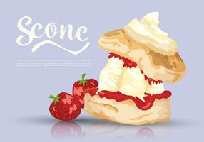 Scone dessert vector illustration