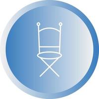 icône de ligne de vecteur de chaise unique