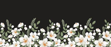 bordure transparente florale. conception vectorielle pour papier, couverture, tissu, décoration intérieure et autres utilisations vecteur