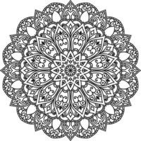 vecteur gratuit de mandala de fleur circulaire sur blanc