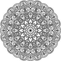 vecteur gratuit de mandala de fleur circulaire sur blanc