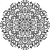 vecteur gratuit de mandala de fleur circulaire sur blanc