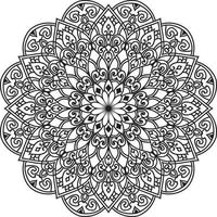 vecteur gratuit de mandala de fleur circulaire sur blanc