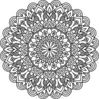 vecteur gratuit de mandala de fleur circulaire sur blanc