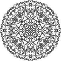 vecteur gratuit de mandala de fleur circulaire sur blanc