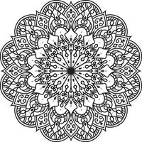 vecteur gratuit de mandala de fleur circulaire sur blanc