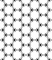 motif abstrait sans couture noir et blanc. arrière-plan et toile de fond. conception ornementale en niveaux de gris. vecteur