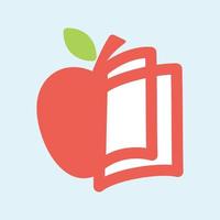 attacher un livre rouge avec un fichier vectoriel pomme rouge illustration adobe illustrator