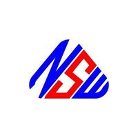 conception créative du logo de lettre nsw avec graphique vectoriel, logo nsw simple et moderne. vecteur