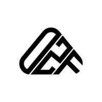 création de logo de lettre ozf avec graphique vectoriel, logo ozf simple et moderne. vecteur
