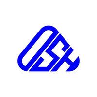 création de logo de lettre osh avec graphique vectoriel, logo osh simple et moderne. vecteur