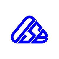 création de logo de lettre osb avec graphique vectoriel, logo osb simple et moderne. vecteur