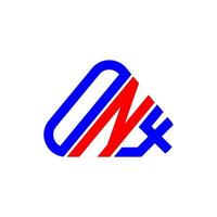 création de logo de lettre onx avec graphique vectoriel, logo onx simple et moderne. vecteur