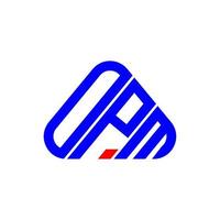 création de logo de lettre opm avec graphique vectoriel, logo opm simple et moderne. vecteur