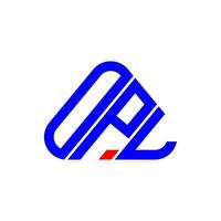 création de logo lettre opl avec graphique vectoriel, logo opl simple et moderne. vecteur