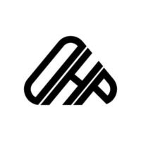 conception créative du logo de la lettre ohp avec graphique vectoriel, logo simple et moderne de l'ohp. vecteur