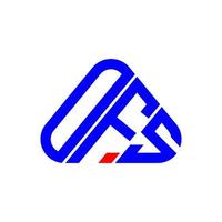 conception créative du logo de la lettre ofs avec graphique vectoriel, logo simple et moderne de l'ofs. vecteur