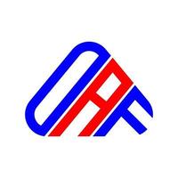conception créative de logo de lettre d'oaf avec le graphique de vecteur, logo simple et moderne d'oaf. vecteur