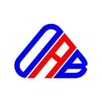 création de logo de lettre oab avec graphique vectoriel, logo oab simple et moderne. vecteur