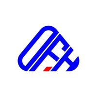 création de logo de lettre ofh avec graphique vectoriel, logo ofh simple et moderne. vecteur