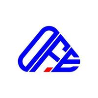 création de logo de lettre ofe avec graphique vectoriel, logo simple et moderne de ofe. vecteur