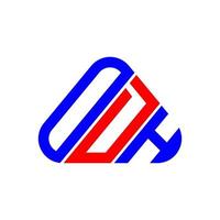 création de logo de lettre odh avec graphique vectoriel, logo odh simple et moderne. vecteur