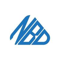 conception créative du logo de lettre nbd avec graphique vectoriel, logo nbd simple et moderne. vecteur