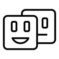 icône emoji d'agent, style de contour vecteur