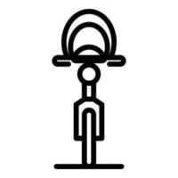 icône de siège en plastique pour vélo bébé, style de contour vecteur