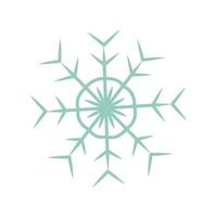 flocon de neige bleu vecteur plat simple icône illustration