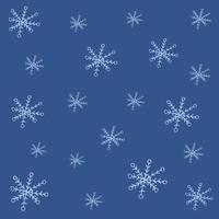 fond bleu avec vecteur d'illustration de flocons de neige