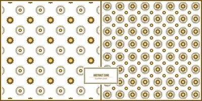 packs de modèles de motif de forme de soleils abstraits vecteur