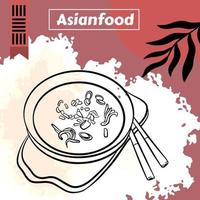modèle de conception de cuisine asiatique vecteur