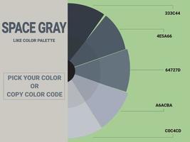 espace gris comme palette de couleurs vecteur