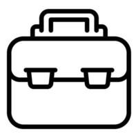 icône de valise à bagages, style de contour vecteur