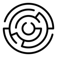 icône d'opportunité de labyrinthe, style de contour vecteur