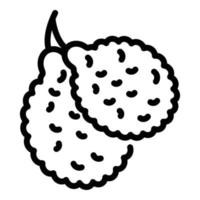 icône d'agrumes de bergamote, style de contour vecteur