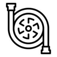 icône de pompe d'usine, style de contour vecteur